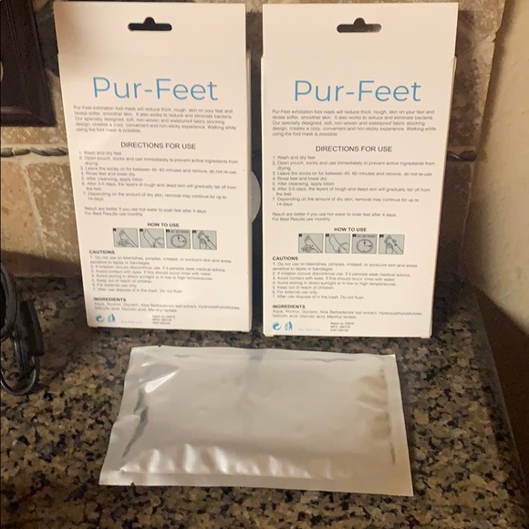 Set of 3 Pur-Feet Exfoliating & Healing Foot Peels - Picture 2 of 2